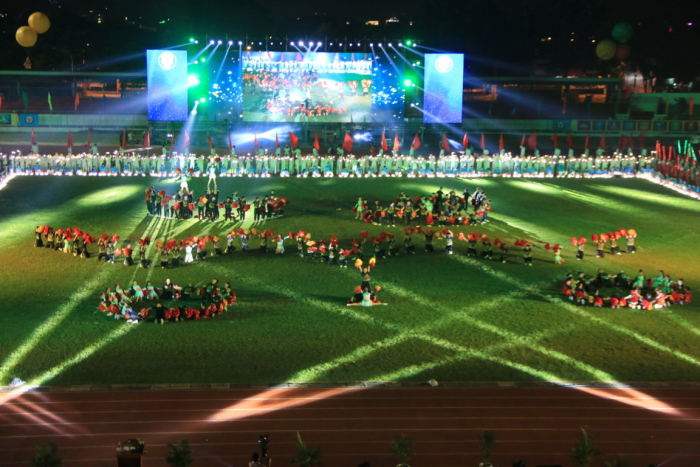 Gần 1.000 Sinh viên trường ĐH TDTT TP.HCM tham gia màn đồng diễn tại Đại hội Thể dục - thể thao tỉnh Đồng Nai, lần thứ VIII.