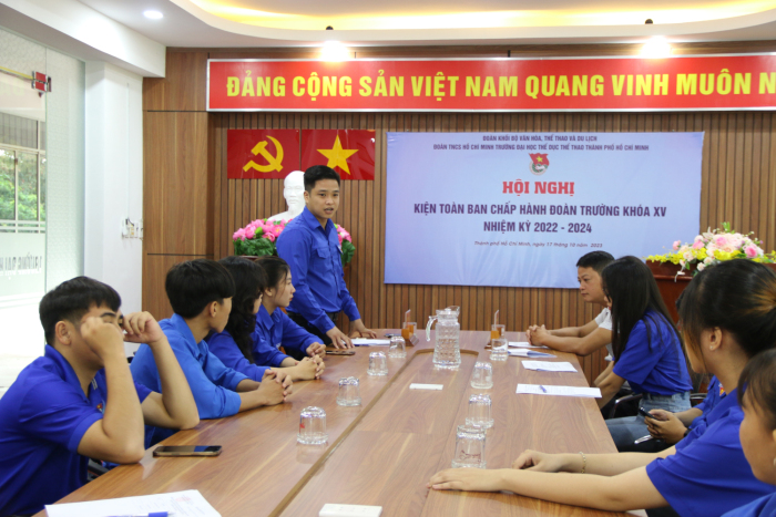 Hội nghị kiện toàn nhân sự bổ sung Ban Chấp hành Đoàn TNCS Hồ Chí Minh bet365ee
 Thể dục thể thao TP. Hồ Chí Minh nhiệm kỳ 2022-2024.