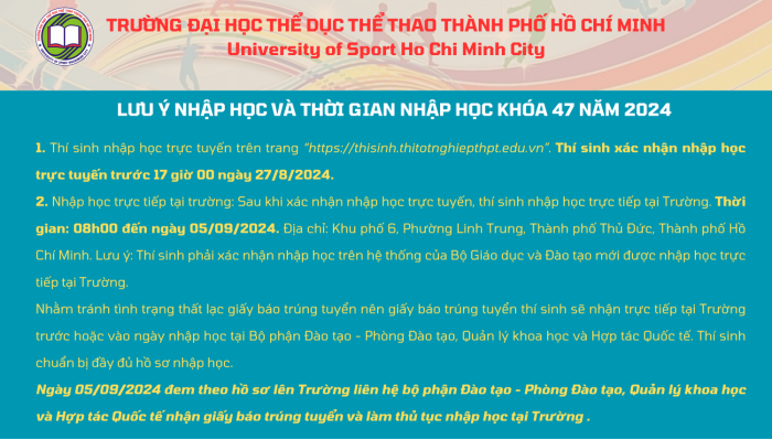 Thí sinh xác nhận nhập học trực tuyến năm 2024