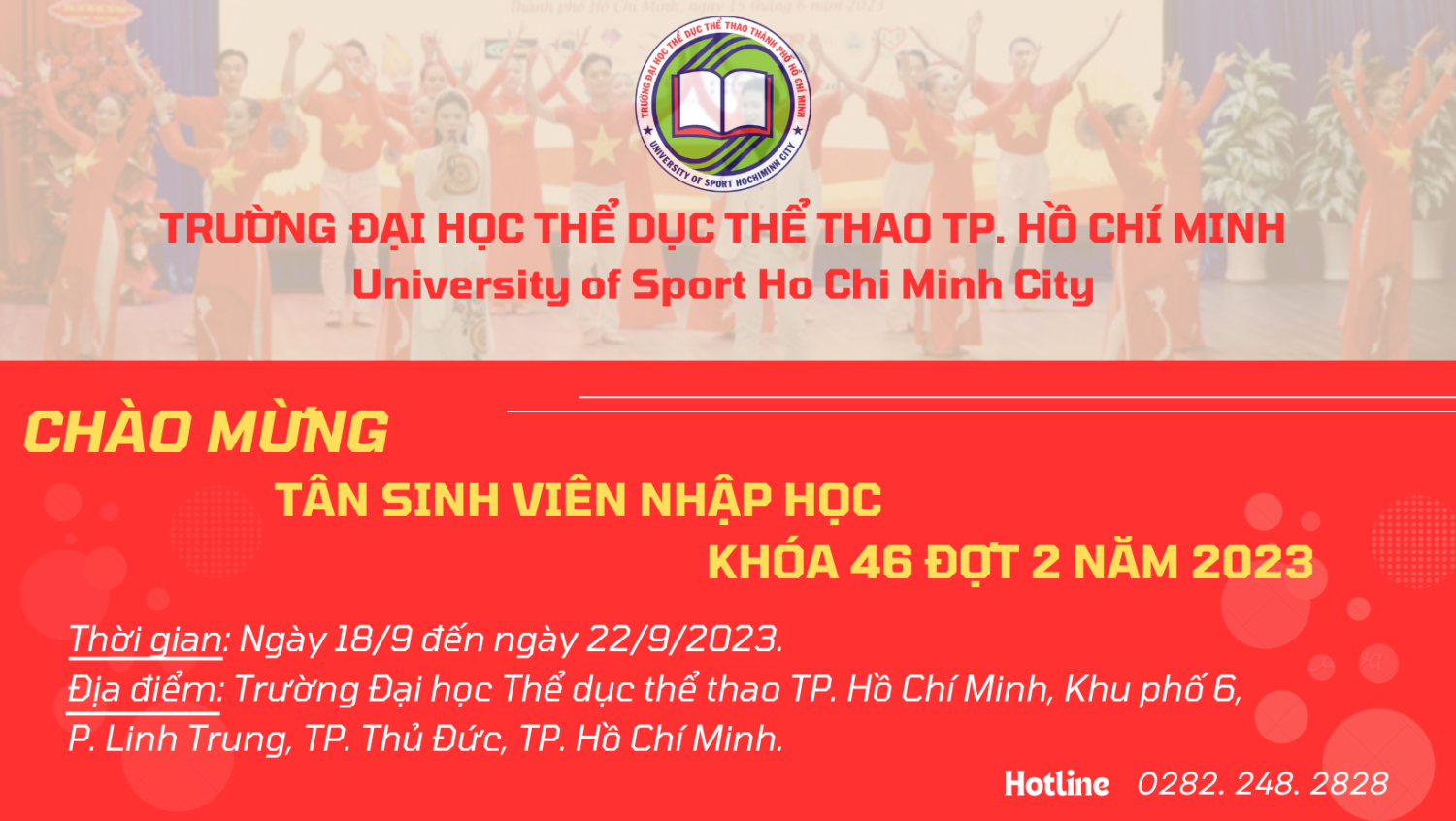 Thông báo thời gian và Hồ sơ nhập học ĐHCQ đợt 2 năm 2023